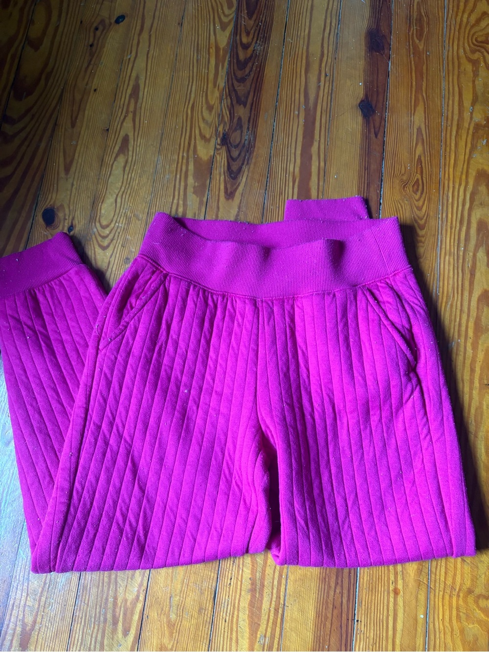a new day Quilted Magenta Track Joggers